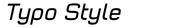 Typo Style font preview